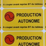 etiquette autocollante source electrique