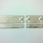 etiquette relief voie ferree inox embossee josse